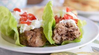 Falafel Meatball Wraps with Tzatziki Sauce