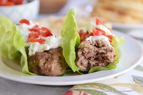 Falafel Meatball Wraps with Tzatziki Sauce