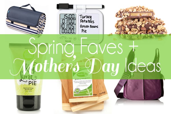 A collage of Mother's Day gift ideas with text over the top of the images.