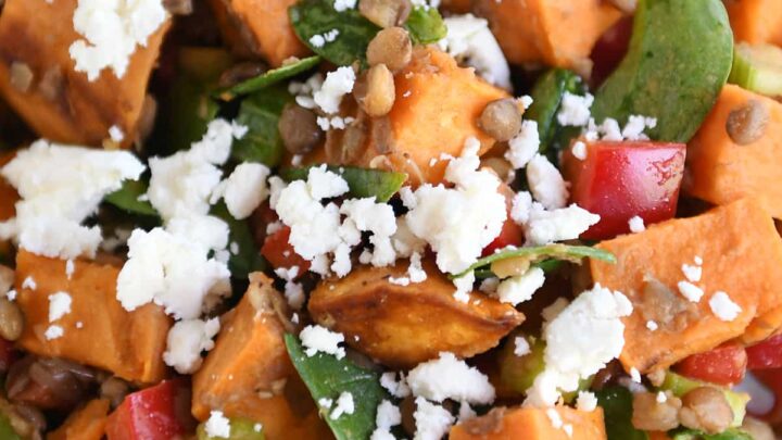 Roasted Sweet Potato Lentil Salad Mel S Kitchen Cafe