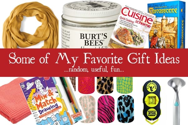 A random collage of pictures showing various gift ideas. 