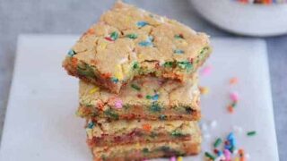 Thin and Chewy Funfetti Blondies {From-Scratch}