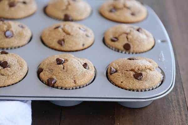 Quick Blender Banana Chocolate Chip Muffins {Gluten-Free}