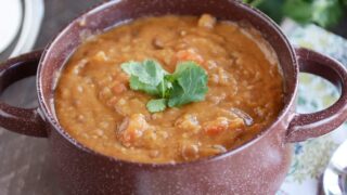 Thick and Creamy Lentil Soup with Lemon