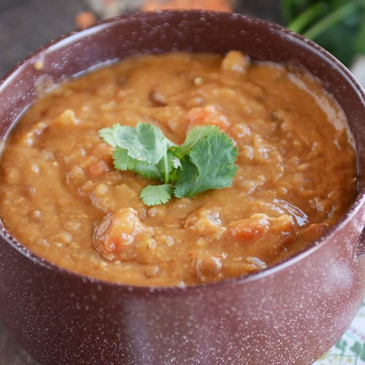 Thick and Creamy Lentil Soup with Lemon
