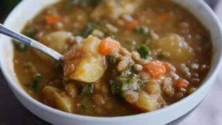 Pressure Cooker Smoky Lentil and Potato Soup