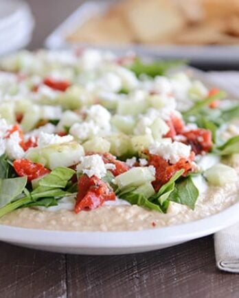 Layered Greek Hummus Dip