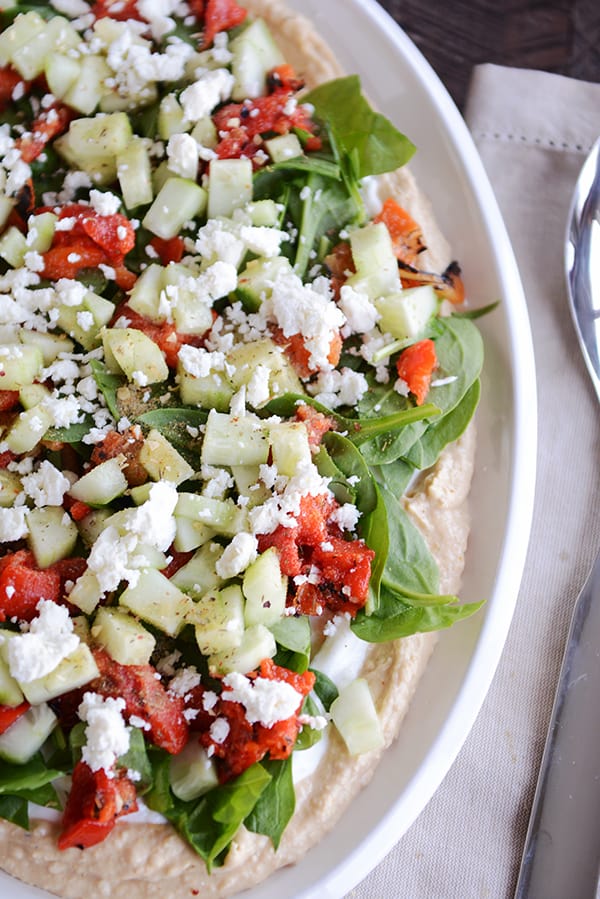 Layered Greek Yogurt Hummus Dip Mel's Kitchen Cafe