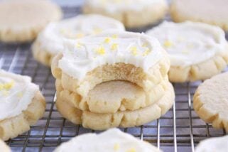 Lemon Swig Sugar Cookies with Divine Lemon Frosting {No Rolling or Cutting Out!}