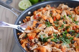 Cheesy Mexican Chicken Sweet Potato Skillet Meal
