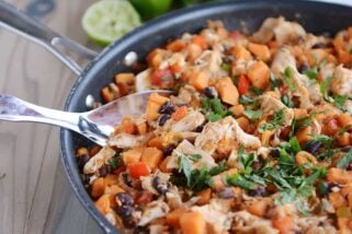 Cheesy Mexican Sweet Potato Skillet Meal