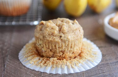 Whole Wheat Peanut Butter and Honey Banana Muffins