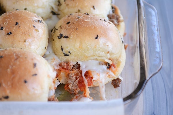 Pull-Apart Pepperoni Pizza Sliders