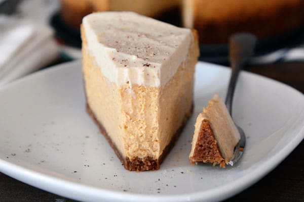 Pumpkin White Chocolate Mousse Cheesecake