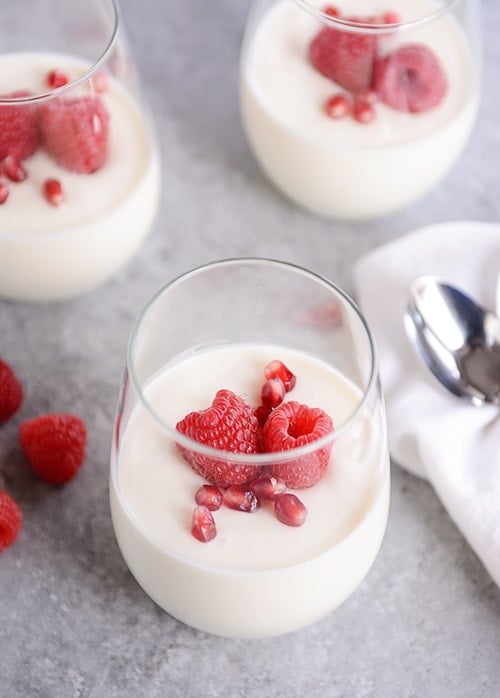 Russian Cream with Berries Dessert