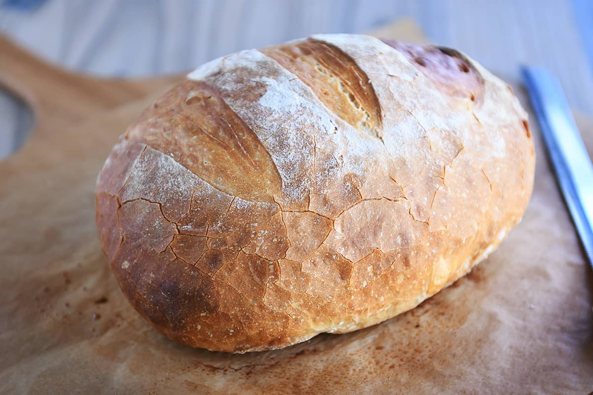 Rustic Crusty Bread Recipe With Tutorial Mel S Kitchen Cafe