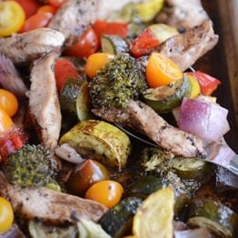 Sheet Pan Balsamic Chicken + Veggies