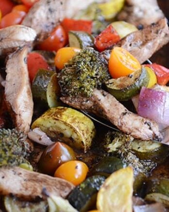 Sheet Pan Balsamic Chicken + Veggies