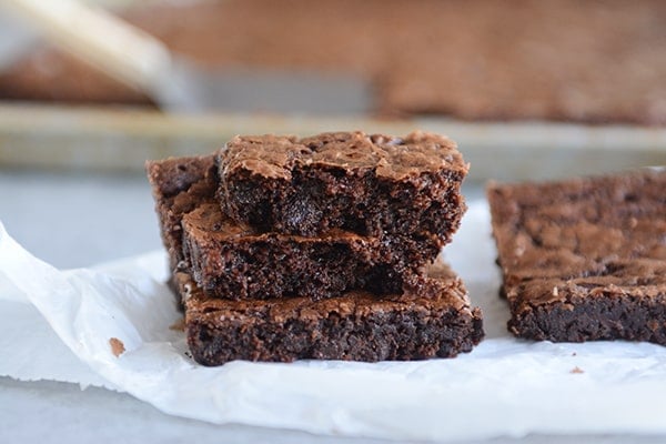 Sheet Pan Brownies {Fudgy Brownies}