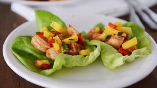 Shrimp and Mango Salsa Lettuce Wraps