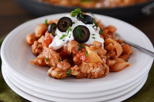 Skillet Taco Pasta Shells