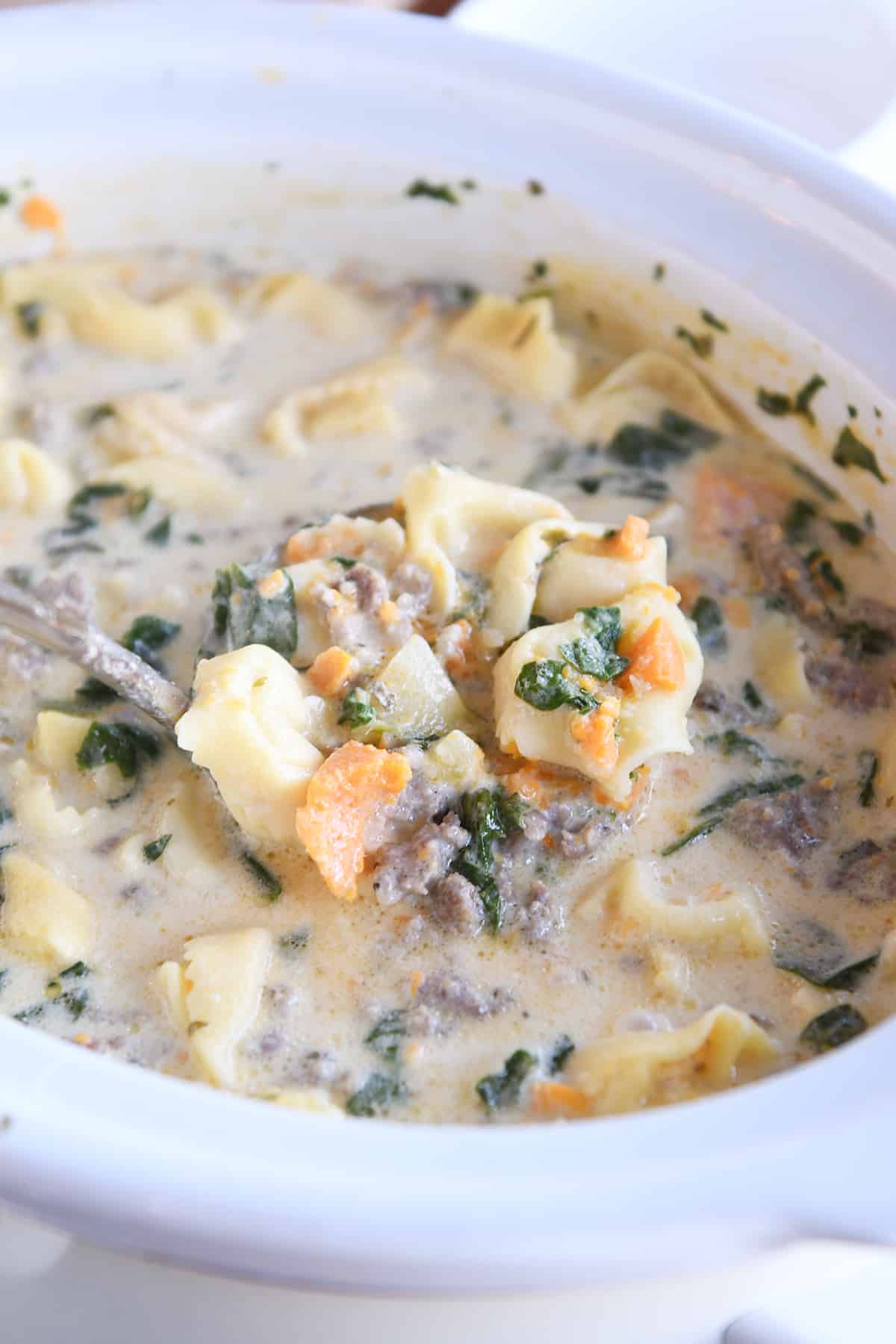 Slow Cooker Tortellini Sausage Potato Soup Mel's Kitchen Cafe