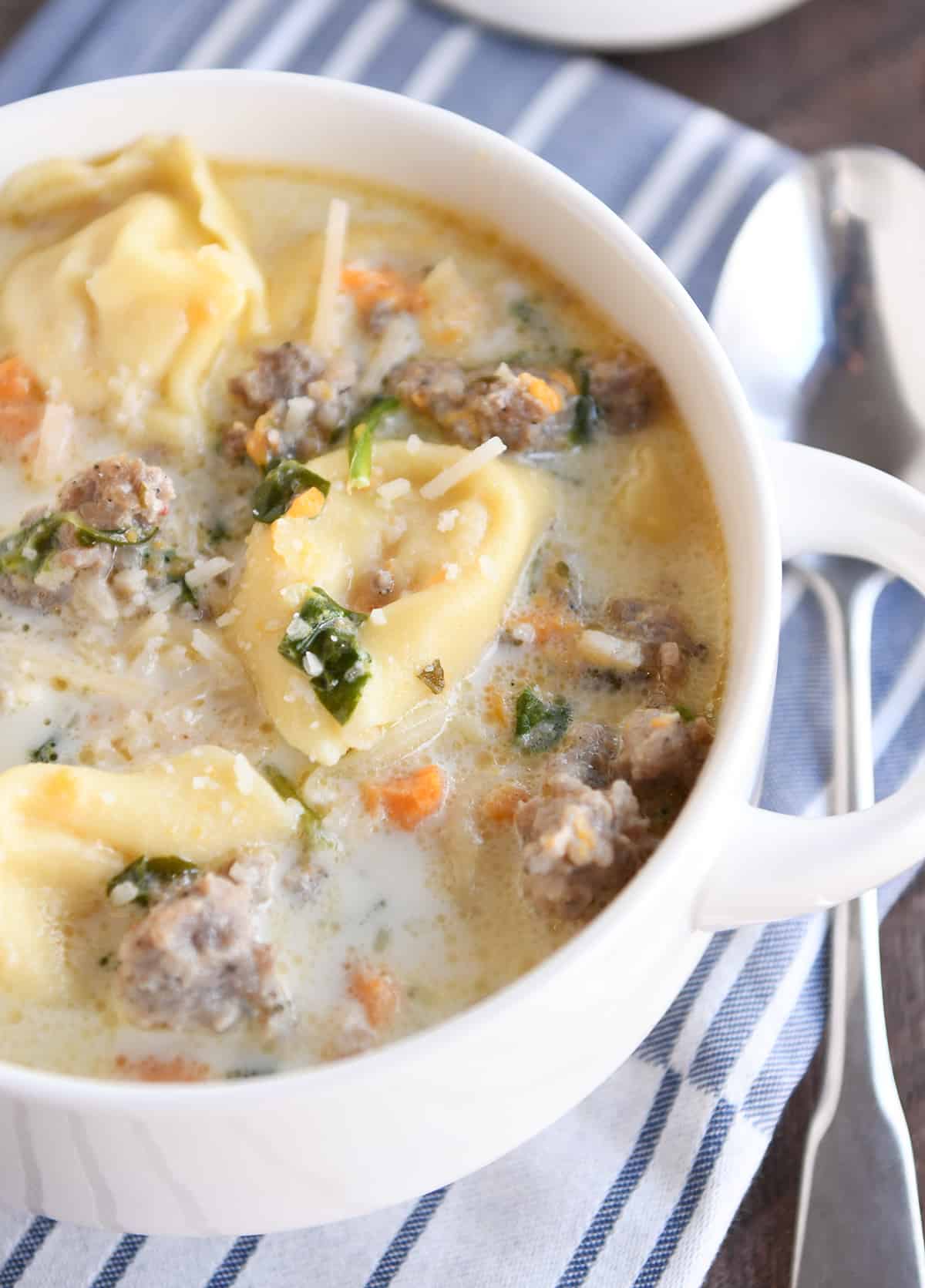 Slow Cooker Tortellini Sausage Potato Soup Mel's Kitchen Cafe