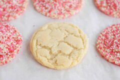 Soft and Chewy Drop Sugar Cookies {with Valentine's sprinkles}