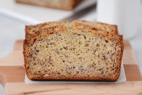 The best banana bread ever! Moist, fluffy, tender...this sour cream banana bread is perfection!