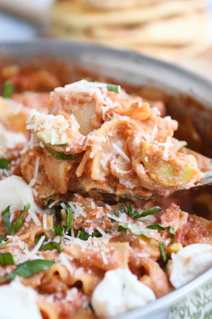 Skillet Vegetable Lasagna One Skillet Meal Mel's Kitchen Cafe