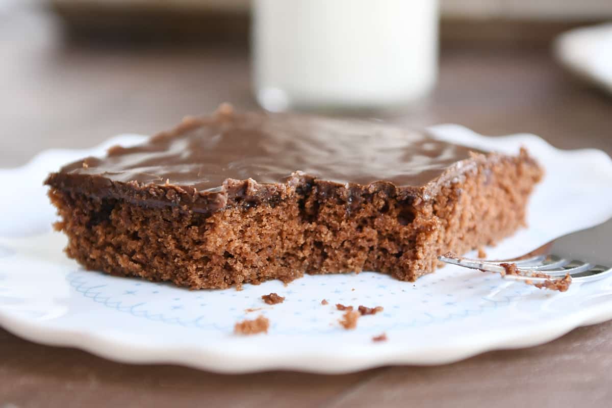 The Best Chocolate Sheet Cake - Baker by Nature