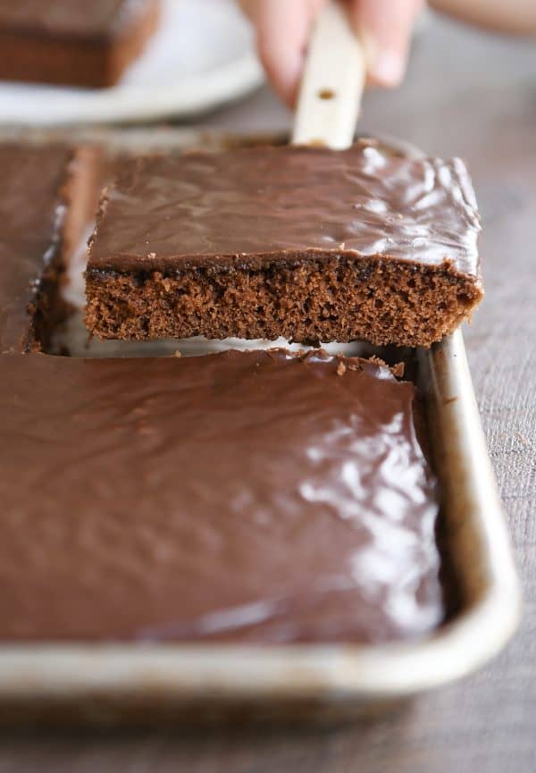 Old Fashioned Chocolate Sheet Cake - Waiting for Blancmange