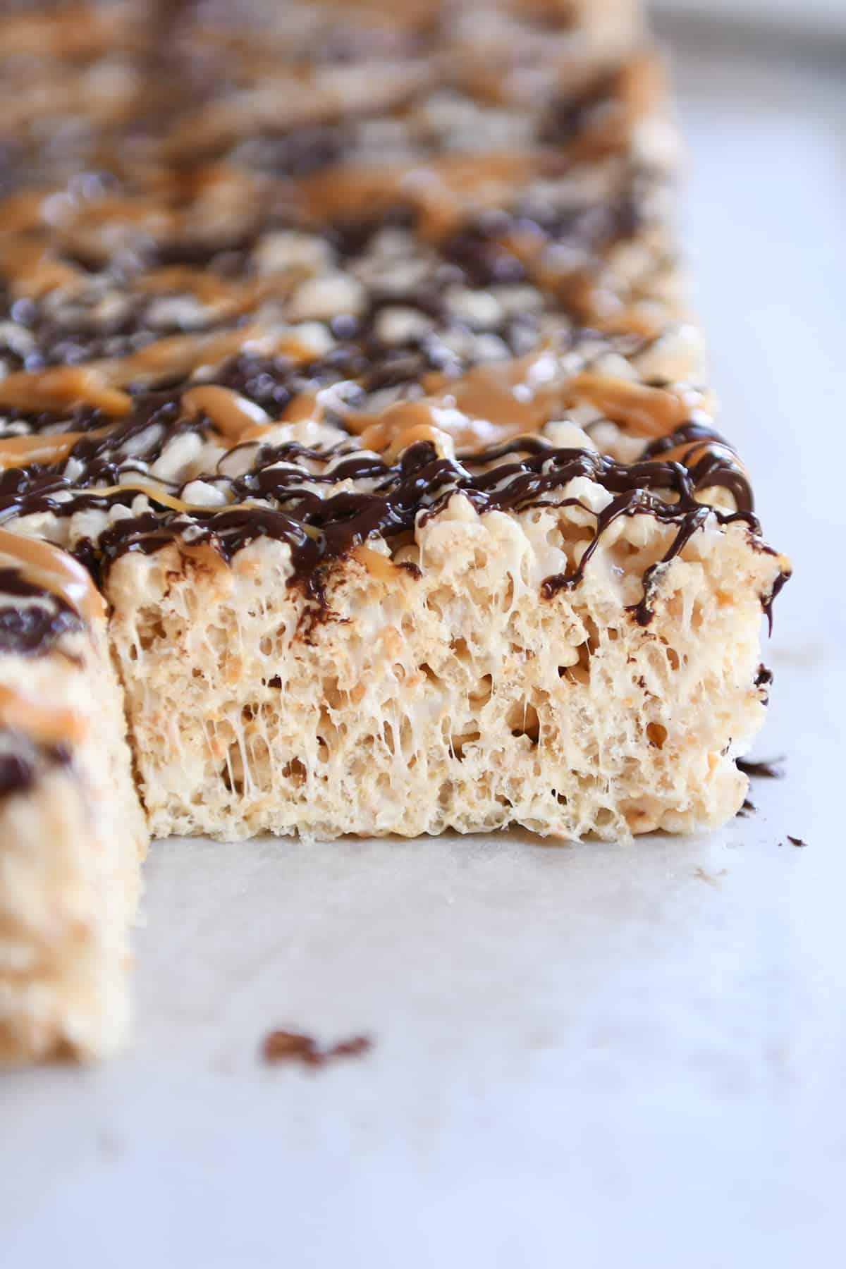 Toasted Coconut Caramel Rice Krispie Treats Mel's Kitchen Cafe