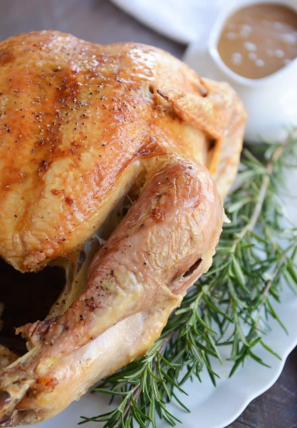 Simple Roasted Thanksgiving Turkey {Oven Bag Method}