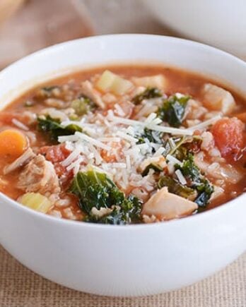 Turkey {or Chicken} Brown Rice Soup