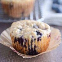 Healthy Yogurt Oat Muffins {with Blueberries or Chocolate Chips!}