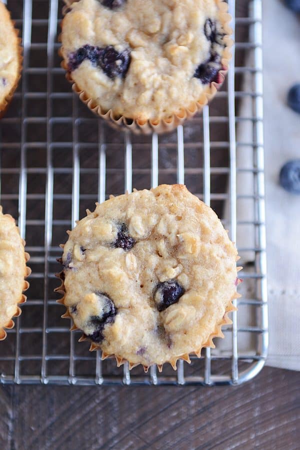 Healthy Yogurt Oat Blueberry Muffins {or Chocolate Chip Muffins!}